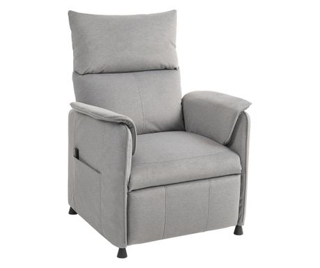 Fotoliu Reclinabil Electric Silențios, Fotoliu Relaxare 160° din Material Textil pentru Persoane în Vârstă, cu Funcție de Memori