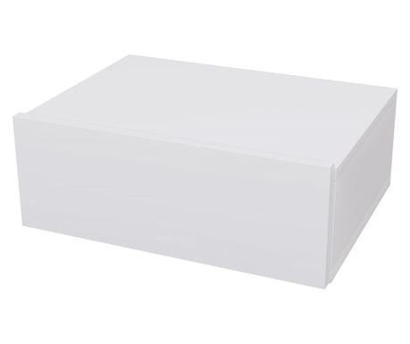 Noptieră Suspendată cu Sertar, Noptieră pentru Dormitor din PAL, Stil Modern, 40x30x15 cm, Alb
