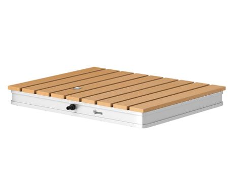 Hordozható kerti zuhany, kültéri zuhany állítható magassággal 4 méterig és állítható vízsugarakkal, UV-álló