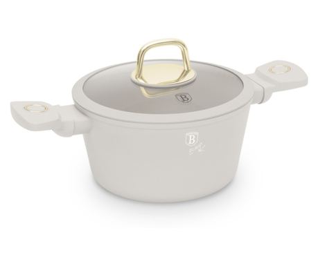 Κατσαρόλα με καπάκι 20 cm, 2,5L – Berlinger Haus Sahara Collection BH 8070, κρέμα, με αντικολλητική επίστρωση τιτανίου, για καθη