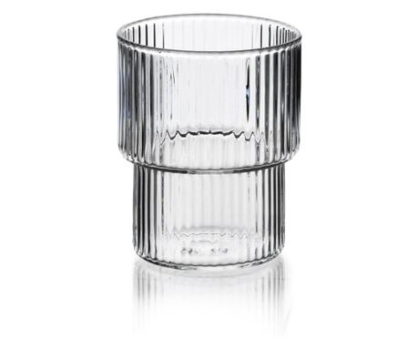 ELLA STRIPES Komplet 4 kozarcev, 320 ml, borosilikatno steklo, 8x7x9,7 cm