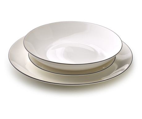 LEA SIMPLE Комплект за хранене 18 части, черна линия