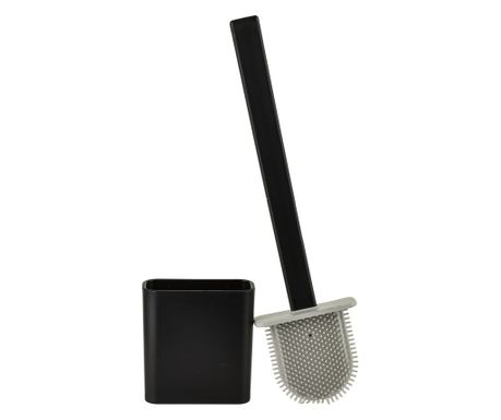 EDA SILICONE BLACK Četka za WC školjku Crna 10x4x36cm TPR