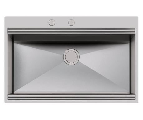 Chiuvetă de bucătărie premium, Foster, Milanello, 80 x 52 cm, inox