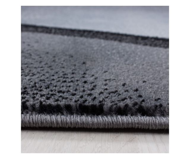 Modern Rug Plus Lines Grey-Black 80 cm x 300 cm