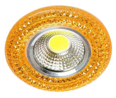 Χωνευτό Σποτ LED, 3W, Γυαλί, Χρυσό