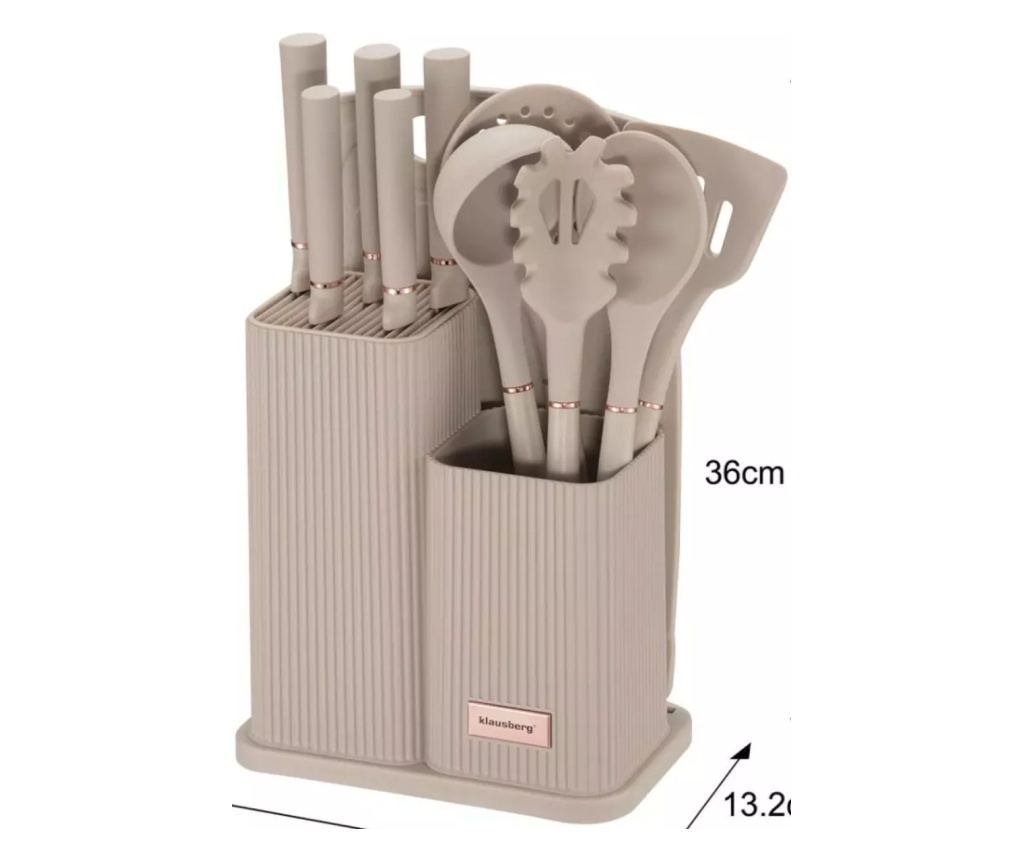 12-dijelni set pribora i noževa sa sjeckalicom i stalkom Klausberg KB 7935 - 8