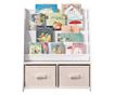 GINGER HOME 2-u-1 Dječji Organizator - Polica za Knjige i Spremište za Igračke, Bijela, Montessori Stil