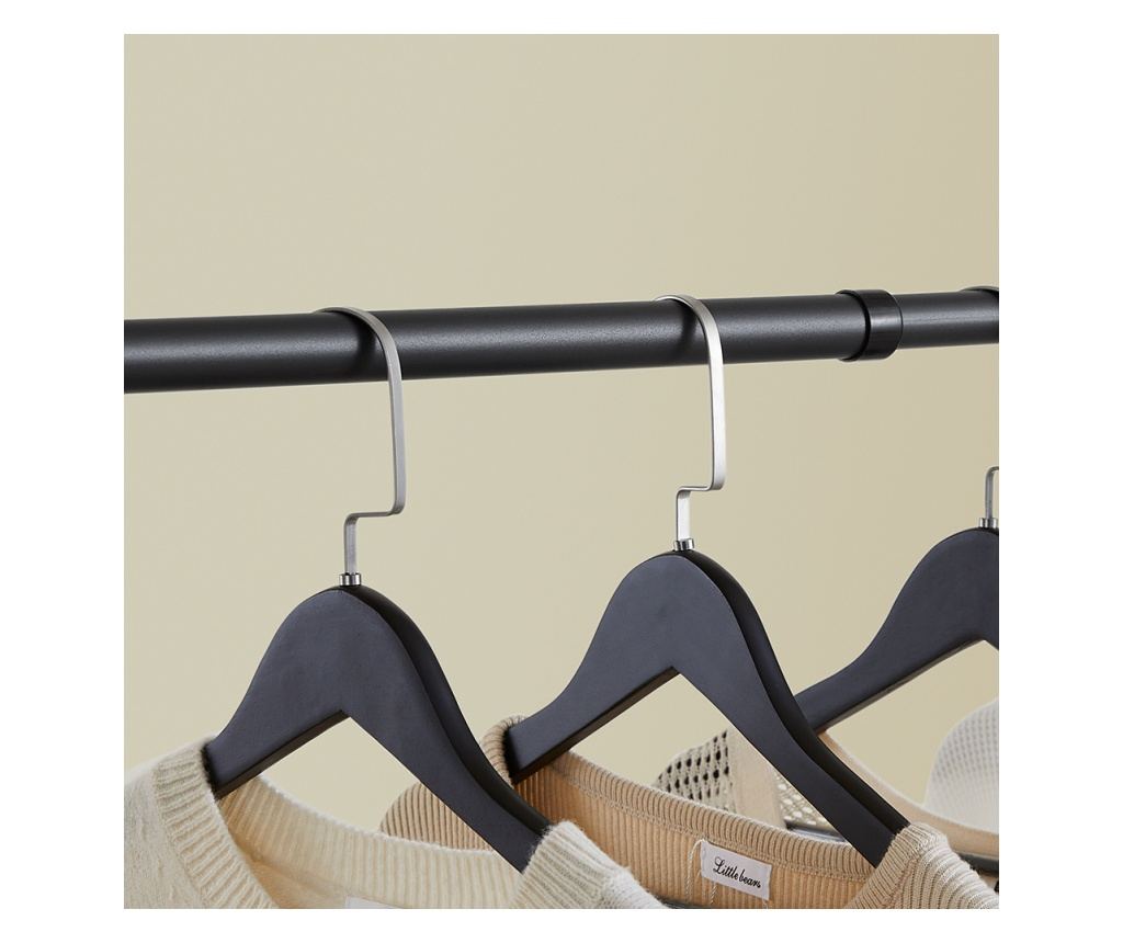 Suport telescopic reglabil SoBuy pentru haine de podea, negru - 11