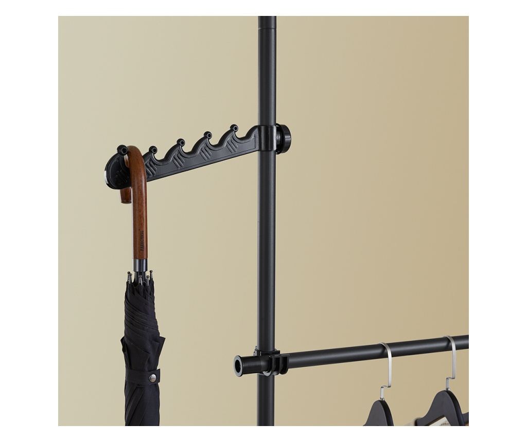 Suport telescopic reglabil SoBuy pentru haine de podea, negru - 12