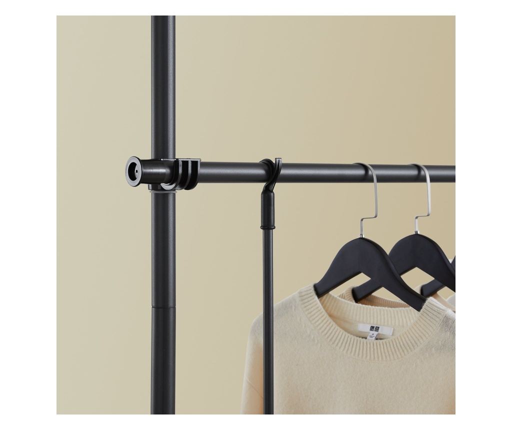 Suport telescopic reglabil SoBuy pentru haine de podea, negru - 13