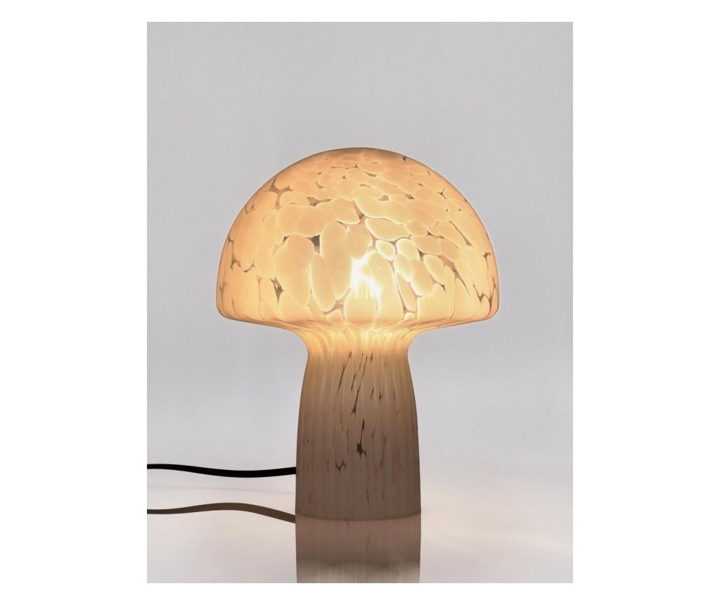 Carysa White and Gray Glass Table Lamp Ø20x25,5h - 3