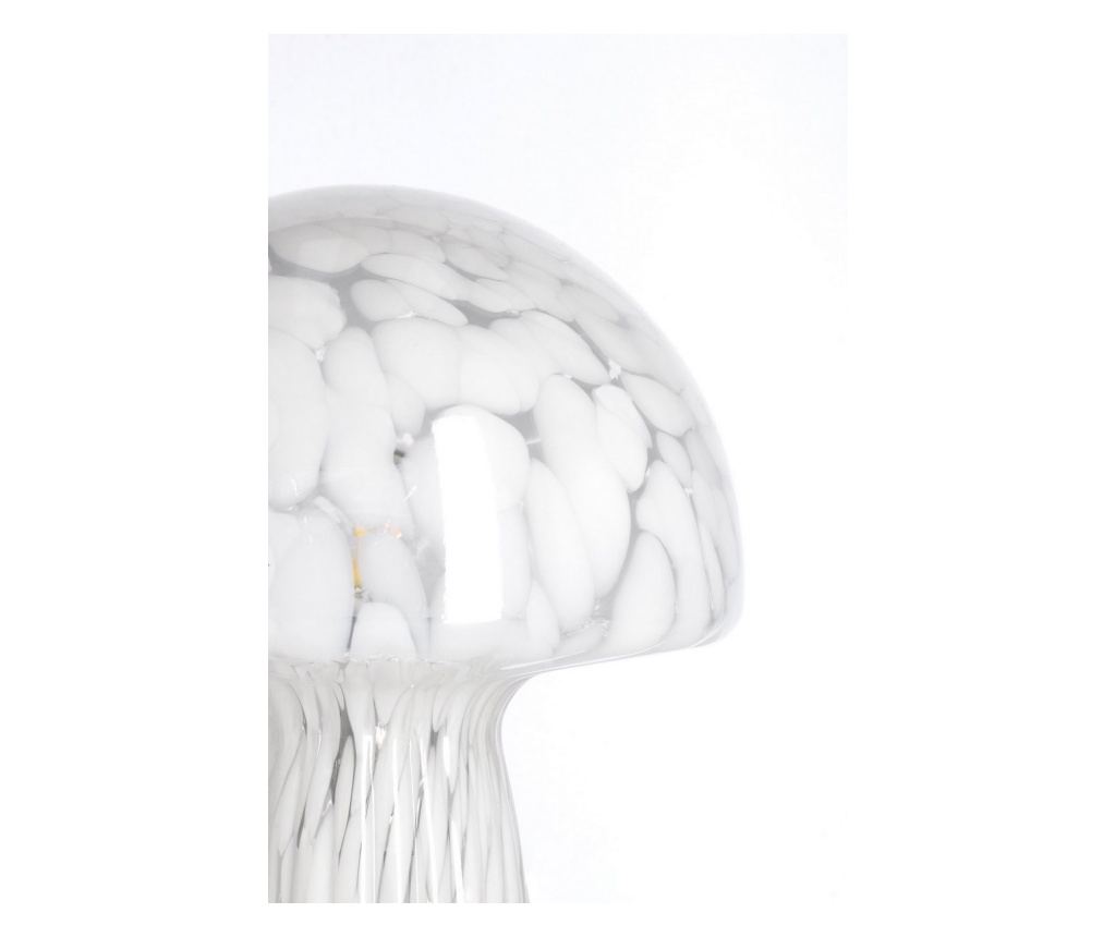 Carysa White and Gray Glass Table Lamp Ø20x25,5h - 4