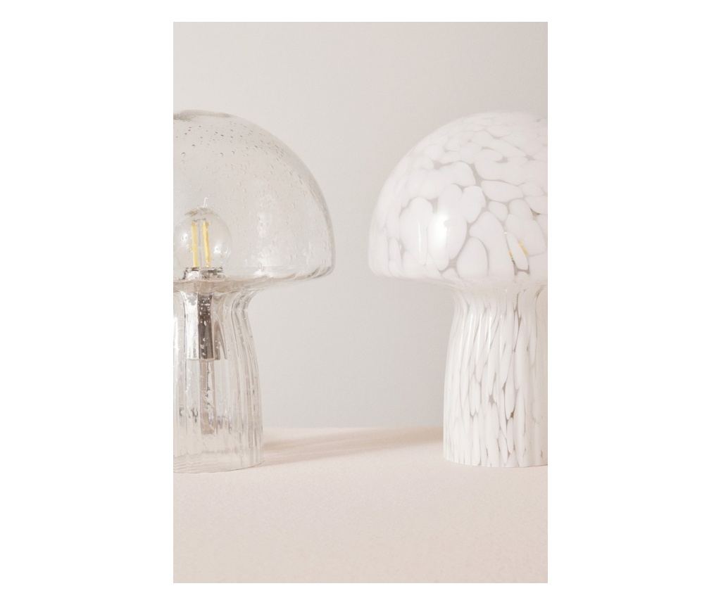 Carysa White and Gray Glass Table Lamp Ø20x25,5h - 6