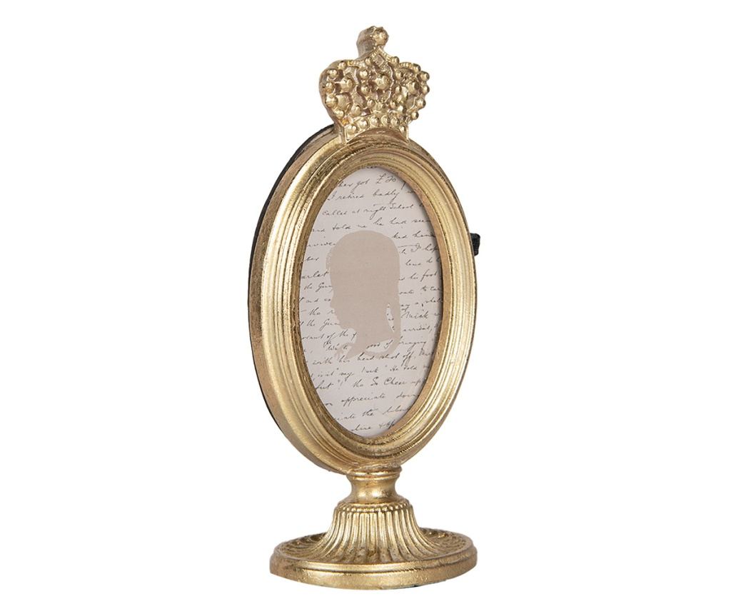 Golden Polyresin Table Photo Frame 9x6x17 cm / 7x9 cm - 3