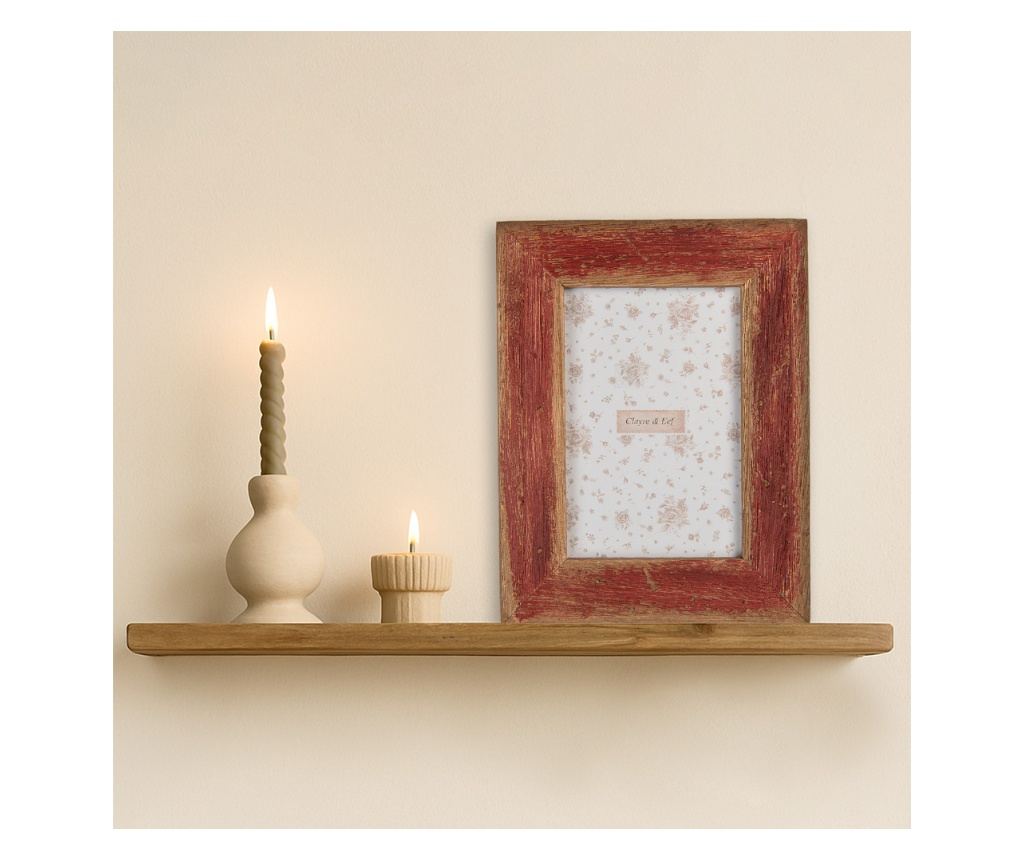 Brown and Red Wooden Tabletop Photo Frame 16x2x21 cm / 10x15 cm - 2