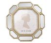 Golden Polyresin Tabletop Photo Frame with Mirror, 15x2x15 cm / 10x10 cm thumbnail 1