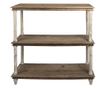 Brown and White Wooden Console Table 110x40x113 cm thumbnail 1