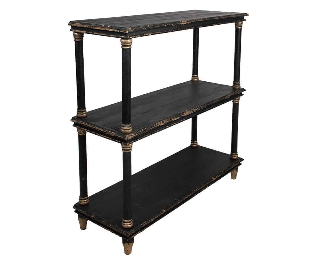 Vintage Black Wood Console Table 110x40x113 cm - 3