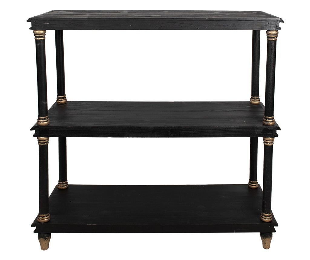 Vintage Black Wood Console Table 110x40x113 cm - 4