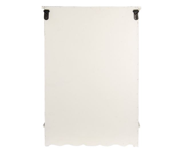 Raft perete lemn alb vintage 46x14x67 cm