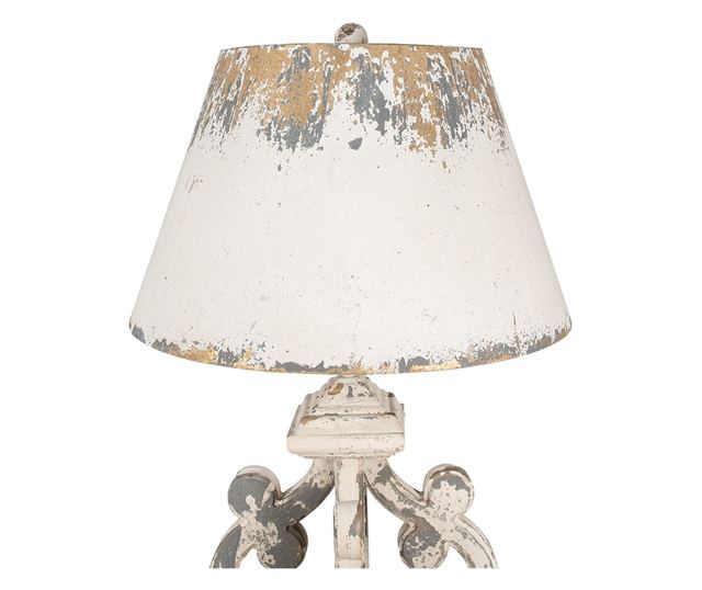 Vintage bež/siva željezna stolna svjetiljka Ø 40x79 cm E27