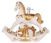 White and Gold Ceramic Horse Christmas Tree Stand, 73x21x61 cm thumbnail 1