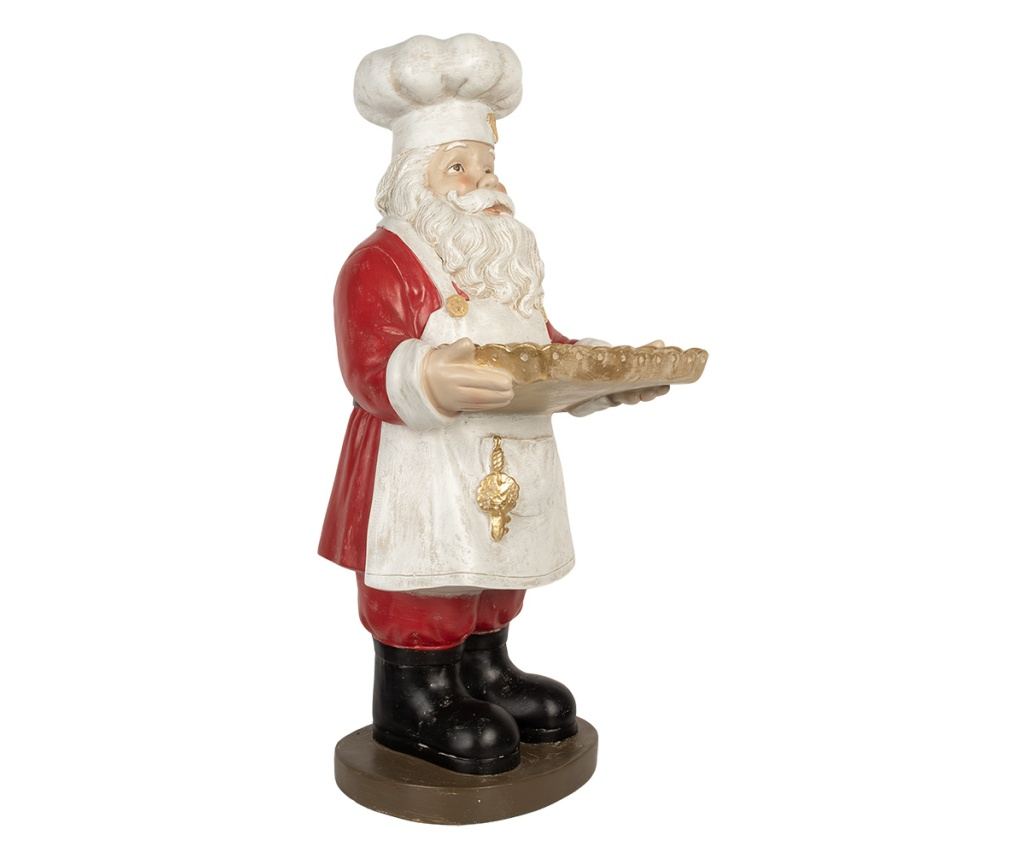 Multicolor Polyresin Chef Santa Claus Figurine 40x39x81 cm - 3