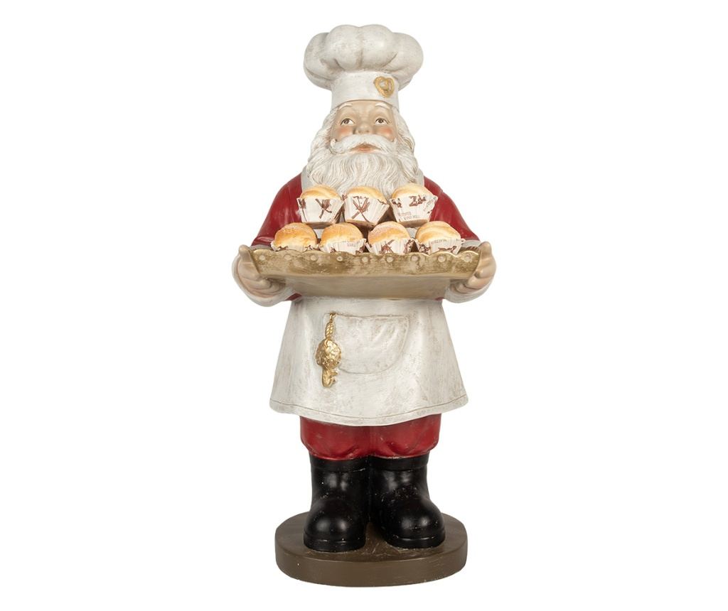 Multicolor Polyresin Chef Santa Claus Figurine 40x39x81 cm - 5