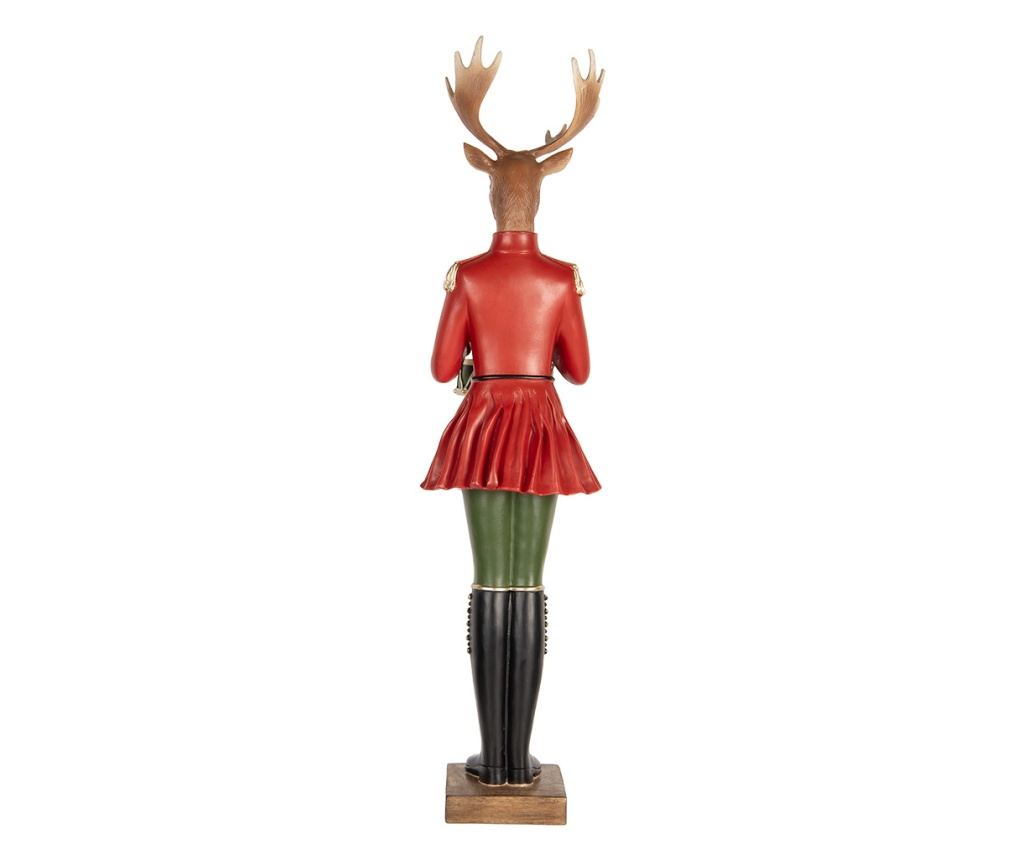 Multicolor Polyresin Christmas Reindeer Figurine 23x19x77 cm - 3