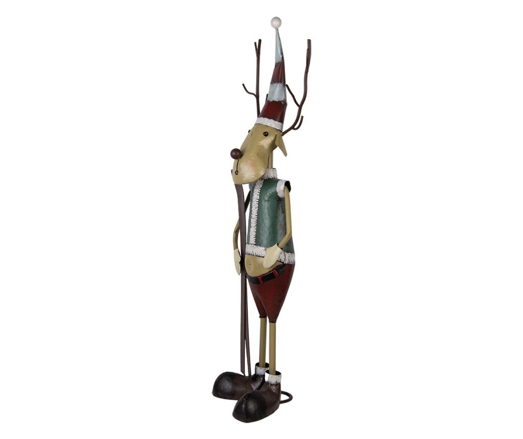 Multicolor Metal Christmas Reindeer Figurine 48x28x126 cm - 3