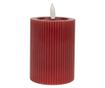 Red Wax Candle with LED Ø 8x13 cm