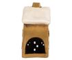 Christmas Candle Ceramic House Brown White 8x7x15 cm thumbnail 2