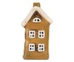 Christmas Candle Ceramic House Brown White 8x7x15 cm thumbnail 4