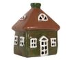 Multicolor Ceramic Christmas House Candle 12x9x14 cm thumbnail 1