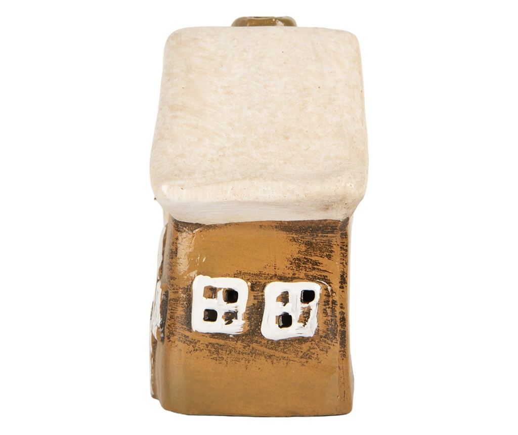 Multicolor Ceramic Christmas House Candle 13x7x13 cm - 4