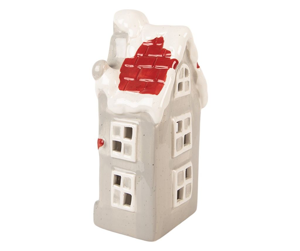 Multicolor Ceramic Christmas House with LED 11x9x22 cm - 2