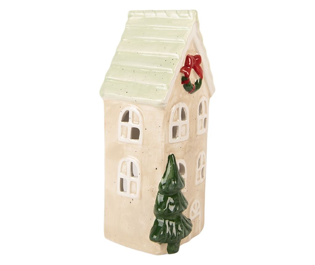 Christmas Candle Multicolored Ceramic House 9x8x20 cm - 3