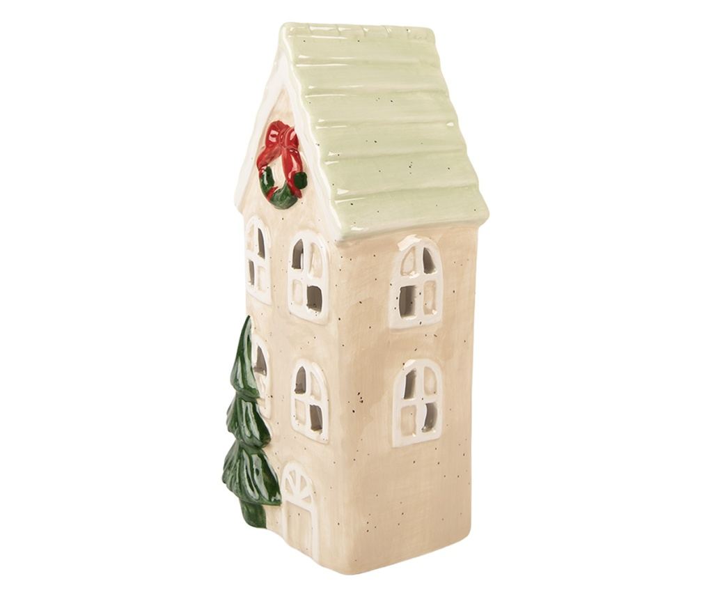 Christmas Candle Multicolored Ceramic House 9x8x20 cm - 4