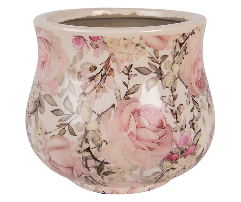Ceramic Flower Pot Roses Ø 15x13 cm