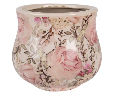 Ceramic Flower Pot Roses Ø 15x13 cm