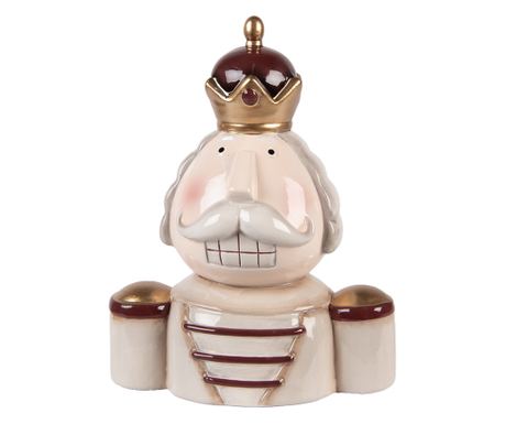 Wielokolorowa ceramiczna figurka Dziadka do Orzechów 17x12x23 cm