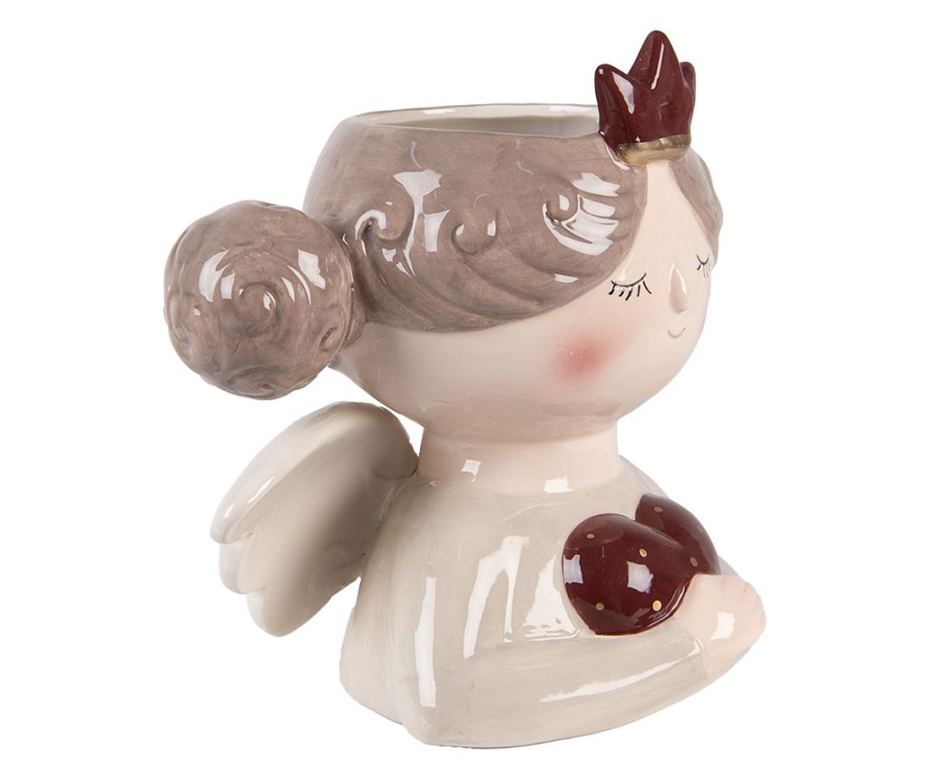 Multicolor Ceramic Angel Flower Pot 17x14x17 cm - 2