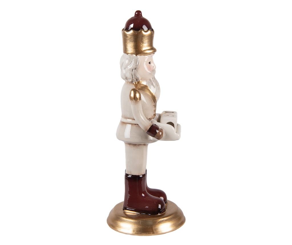 Multicolor Ceramic Nutcracker Figurine 10x10x27 cm - 5