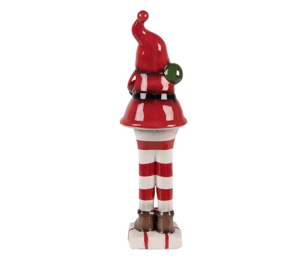 Multicolor Ceramic Santa Claus Figurine 7x7x23 cm - 3