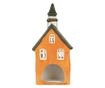 Multicolor Ceramic Christmas House Candle 10x7x21 cm thumbnail 2