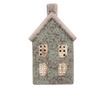 Christmas House Candle, Ceramic, Green and Brown, 8x7x14 cm thumbnail 1