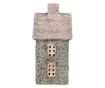 Christmas House Candle, Ceramic, Green and Brown, 8x7x14 cm thumbnail 3