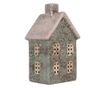 Christmas House Candle, Ceramic, Green and Brown, 8x7x14 cm thumbnail 4