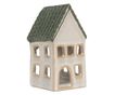 Multicolor Ceramic Christmas House Candle 7x7x13 cm thumbnail 4